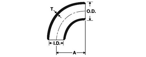 SA420 WPL6 90 Deg Elbow Dimensions Chart SA420 WPL6 90 Deg Elbow Dimensions Chart